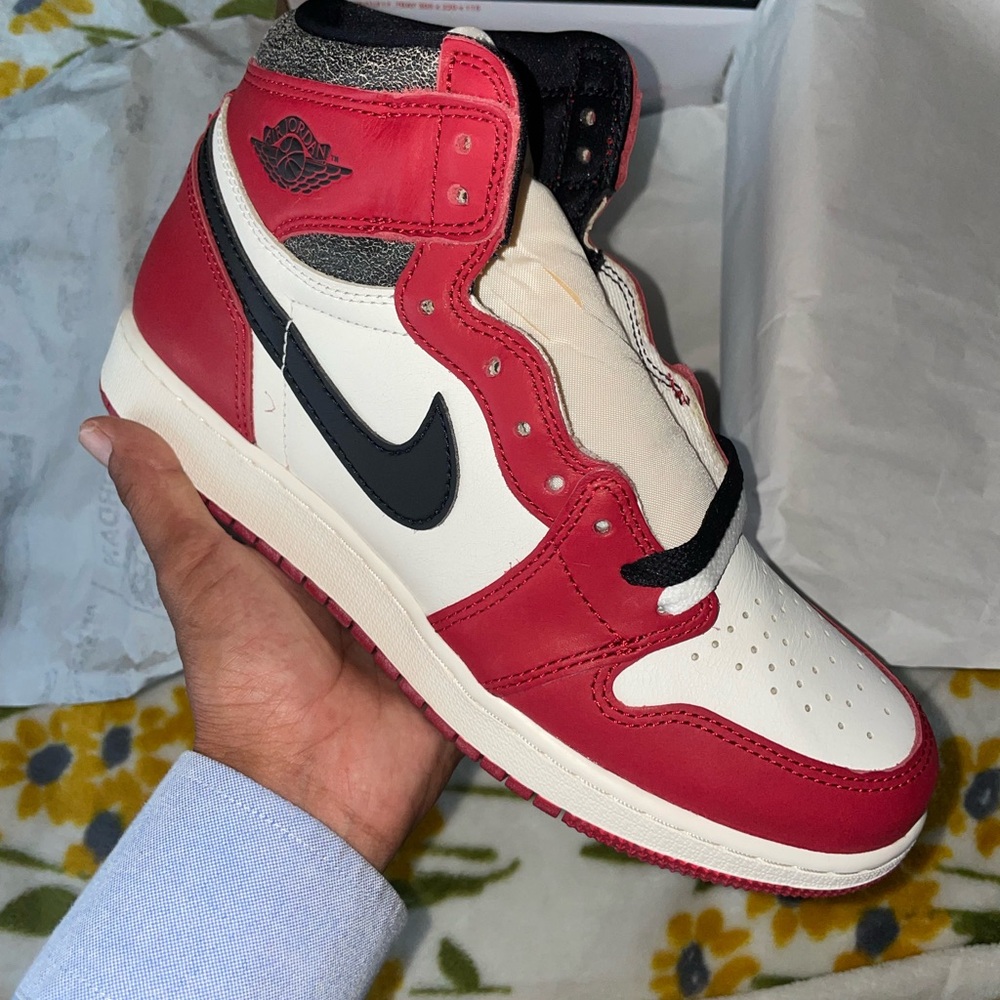 Jordan Red and White Sneakers